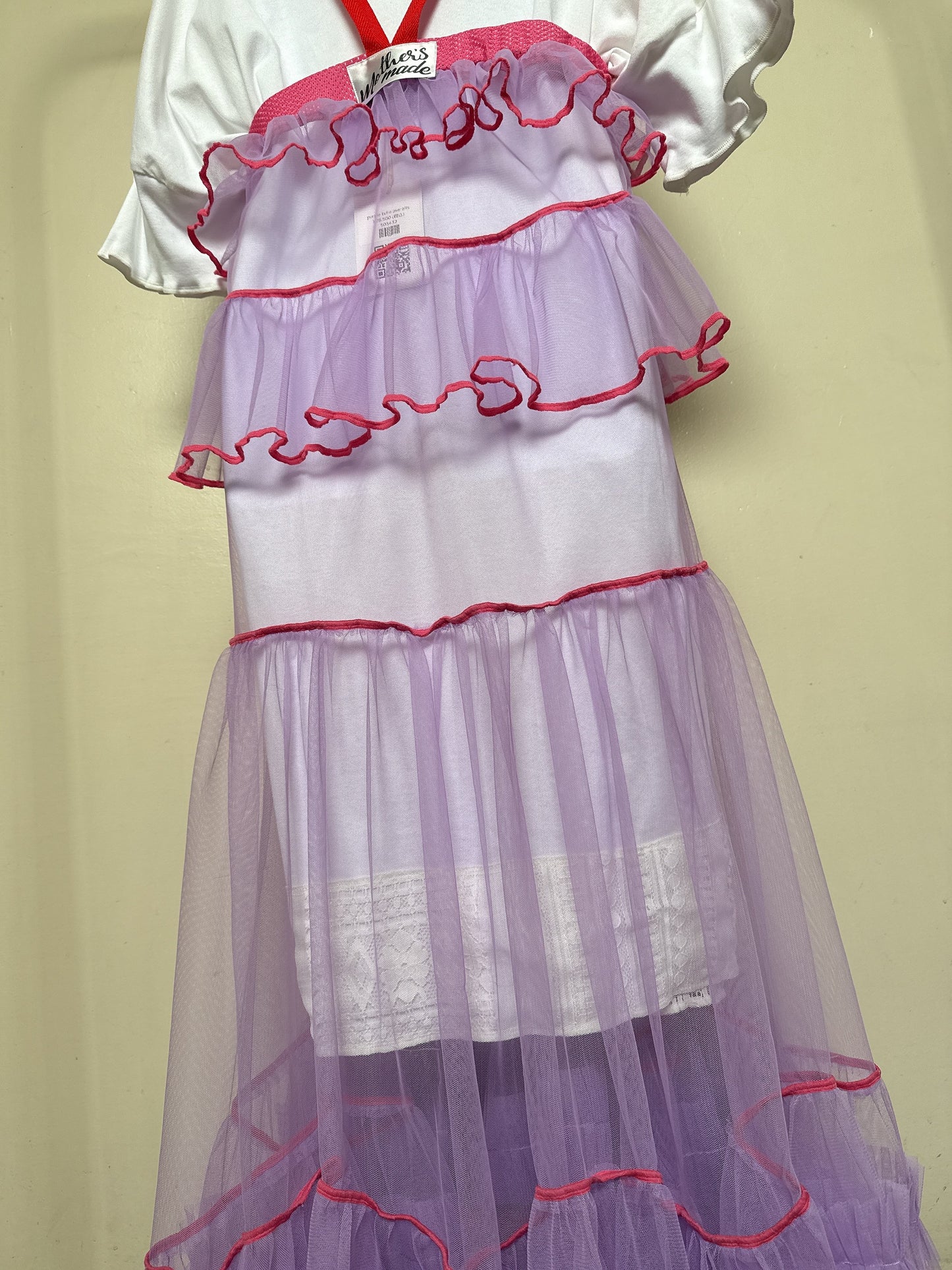 503432 紫チュールワンピース purple tulle overalls
