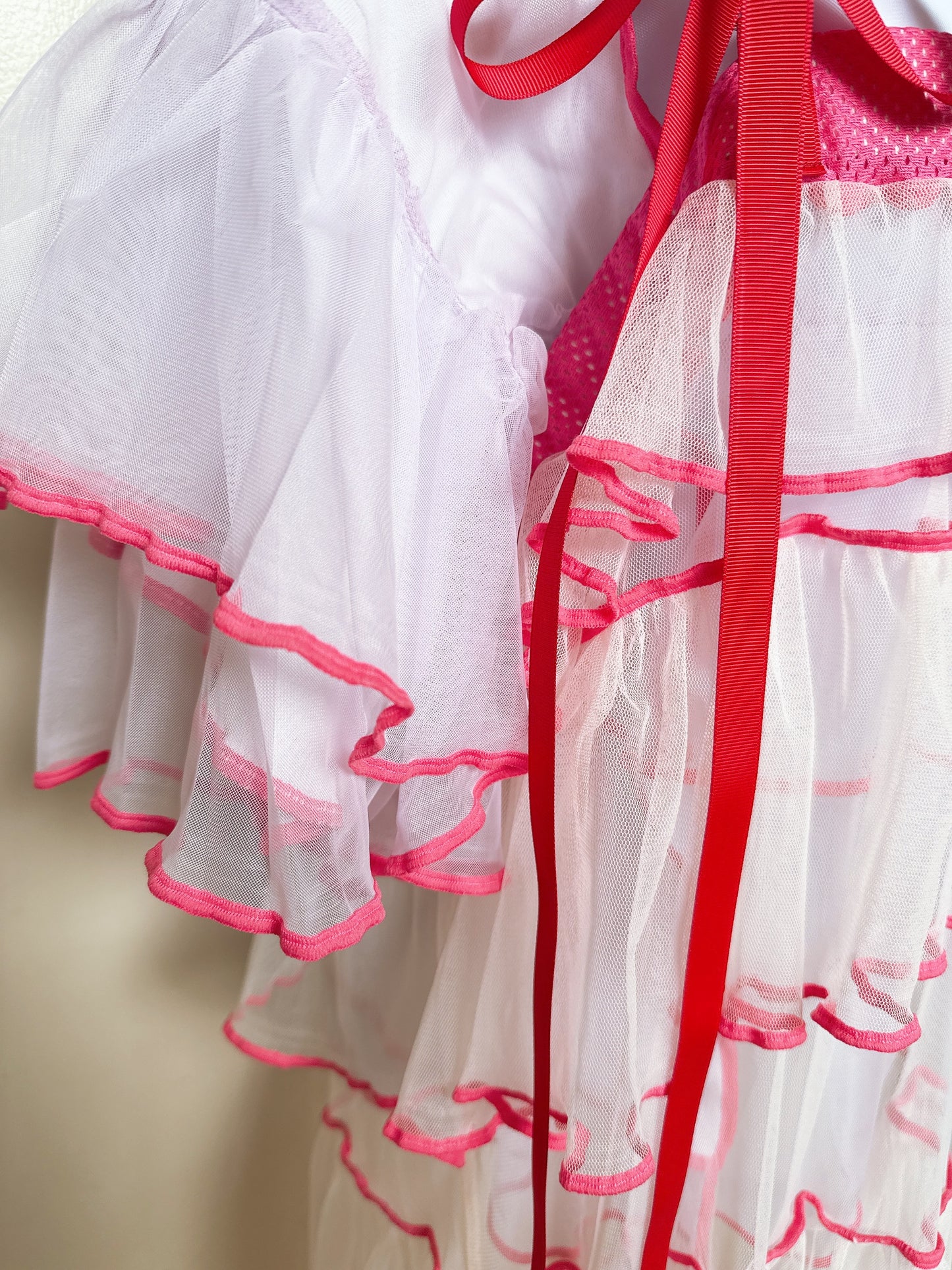 504401 オフホワイトチュールワンピース off white tulle overalls