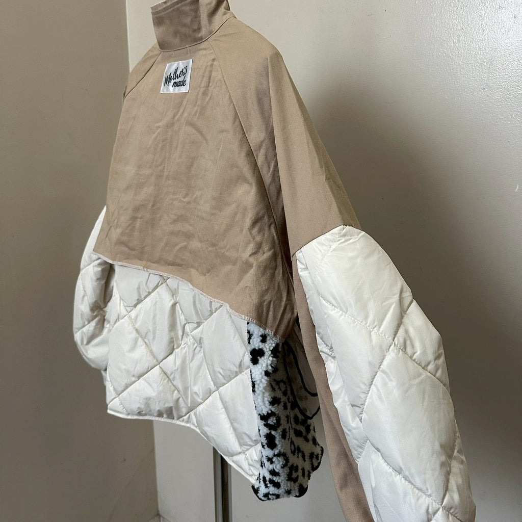 チャイナボタンチュール付きボレロジャケット 2点セット (ベージュ)