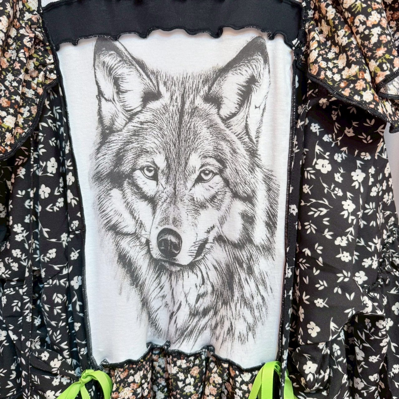 ウルフ花柄2-way OP