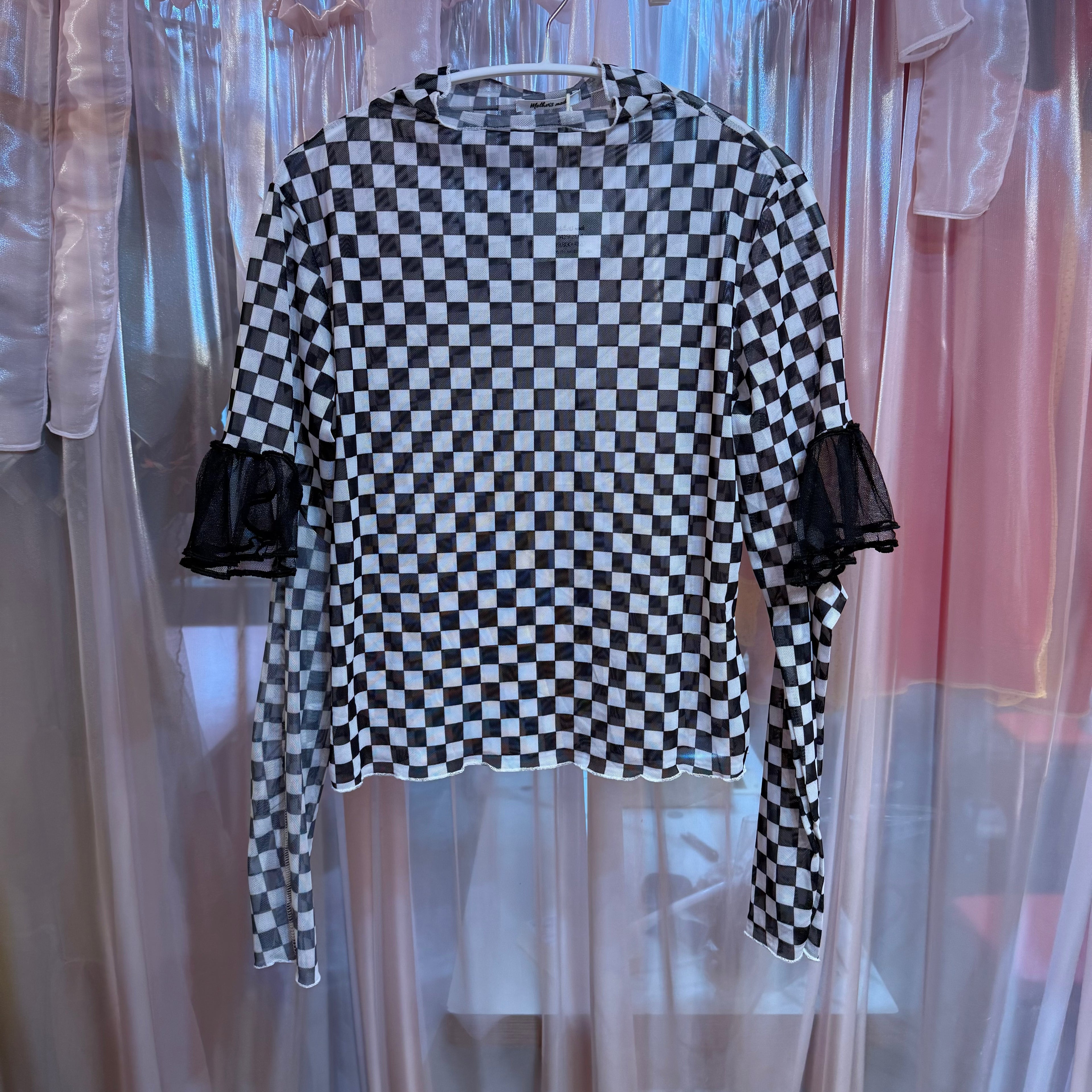 チェックシアー2-wayトップス