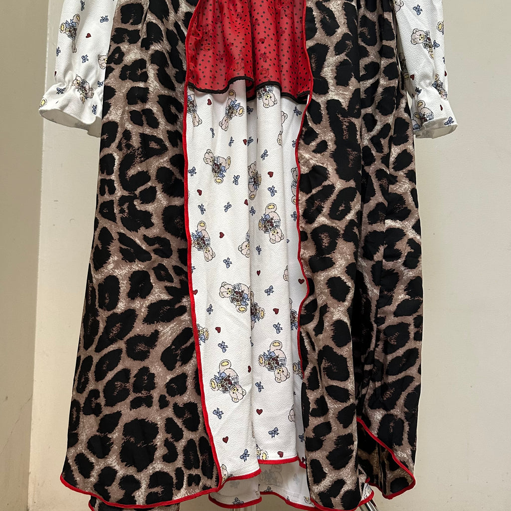 ヒョウ柄テディベア OP