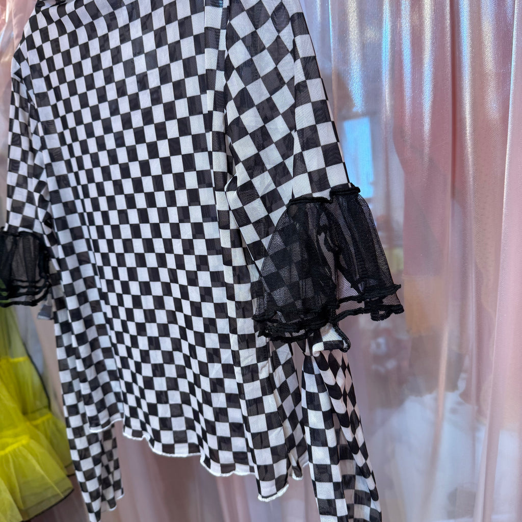 チェックシアー2-wayトップス