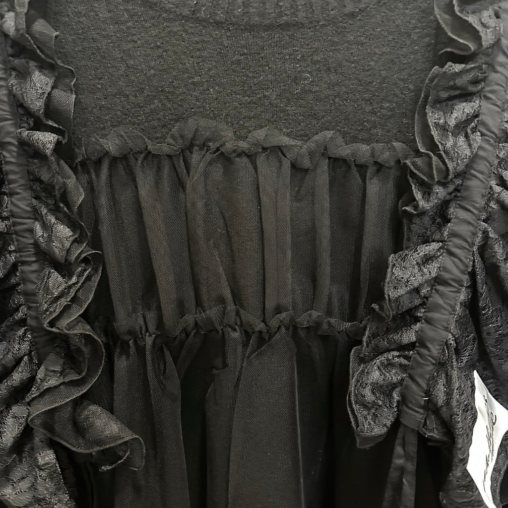 取り外し可能なレース付きチュールセーター