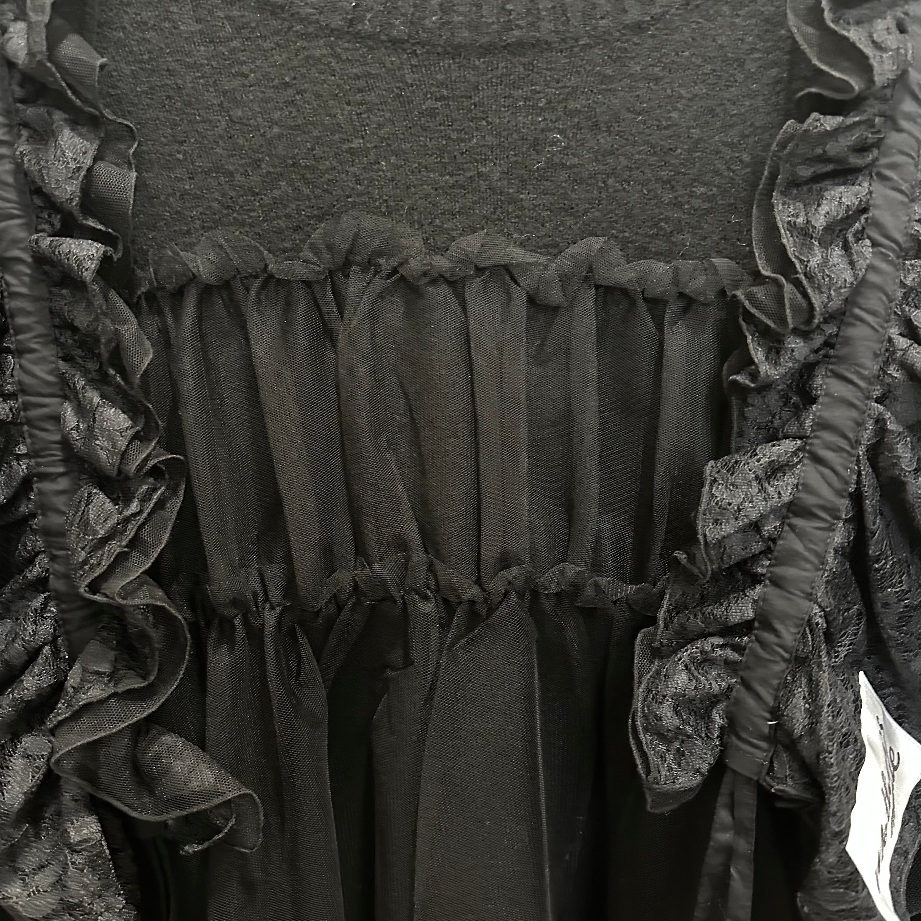 取り外し可能なレース付きチュールセーター