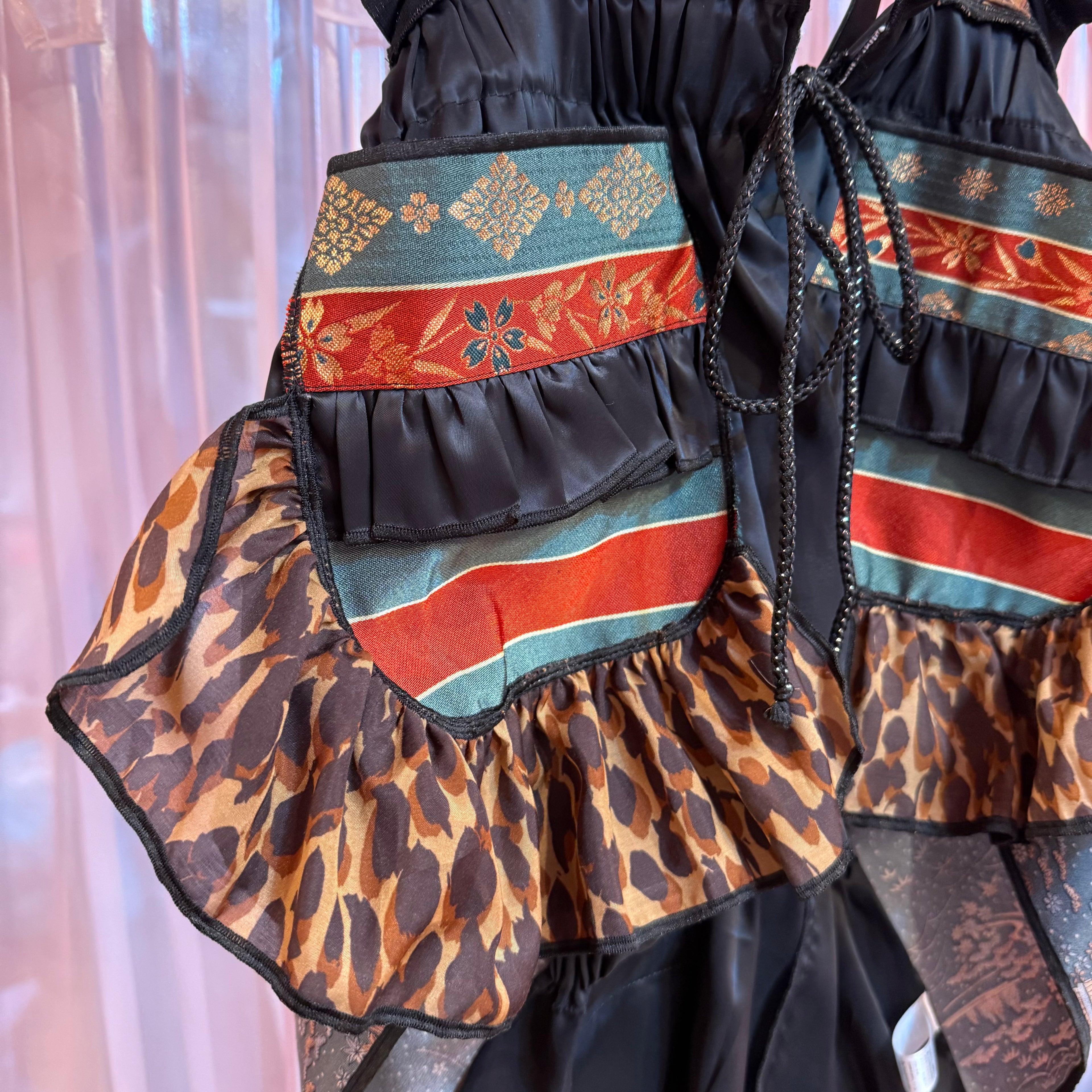 着物xヒョウ柄キャミソール