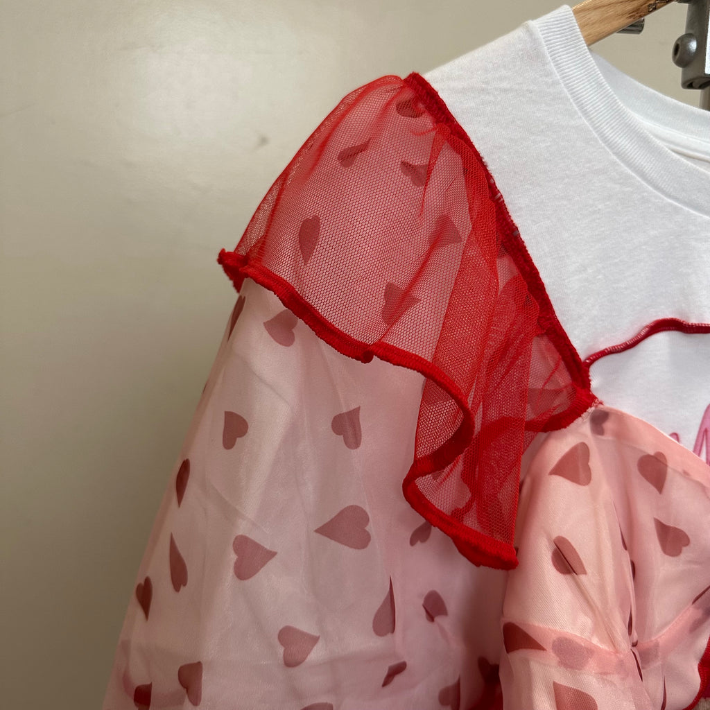 ワンちゃんハートリメイクトップス