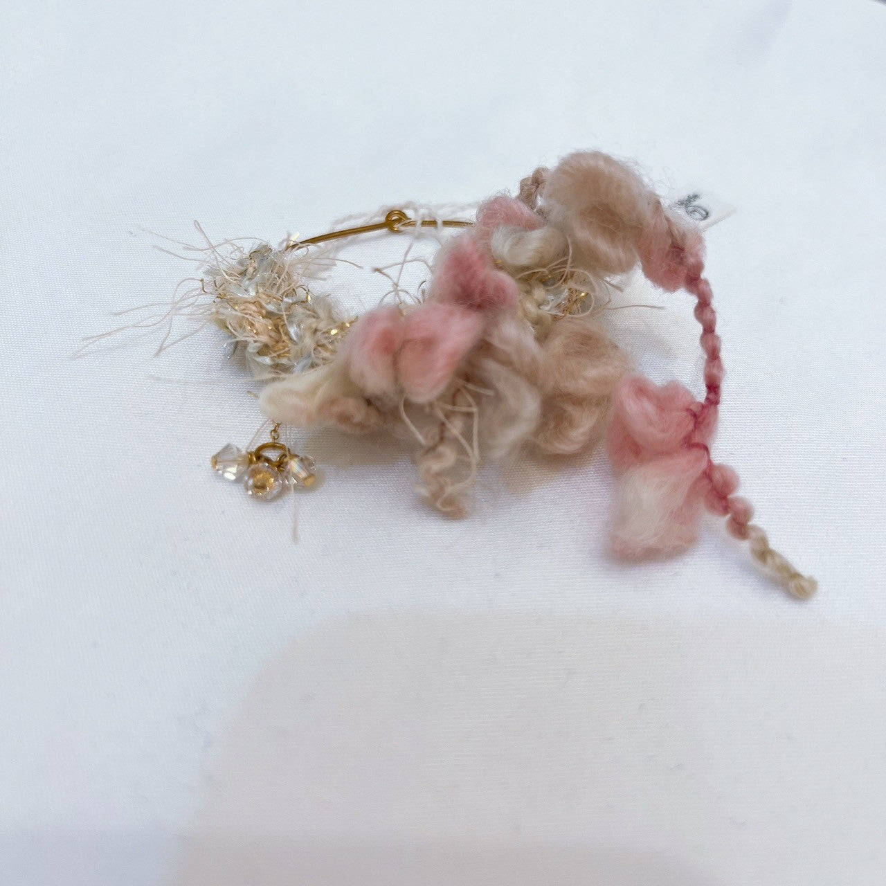 Mother‘s made × UME knit pierce/pink（片耳）