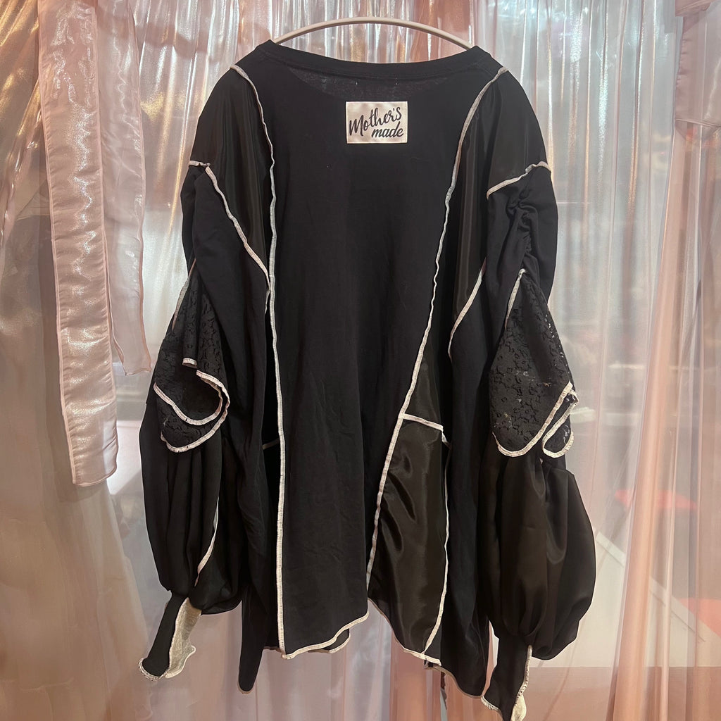 セントメアリー×着物 2wayトップス (黒)