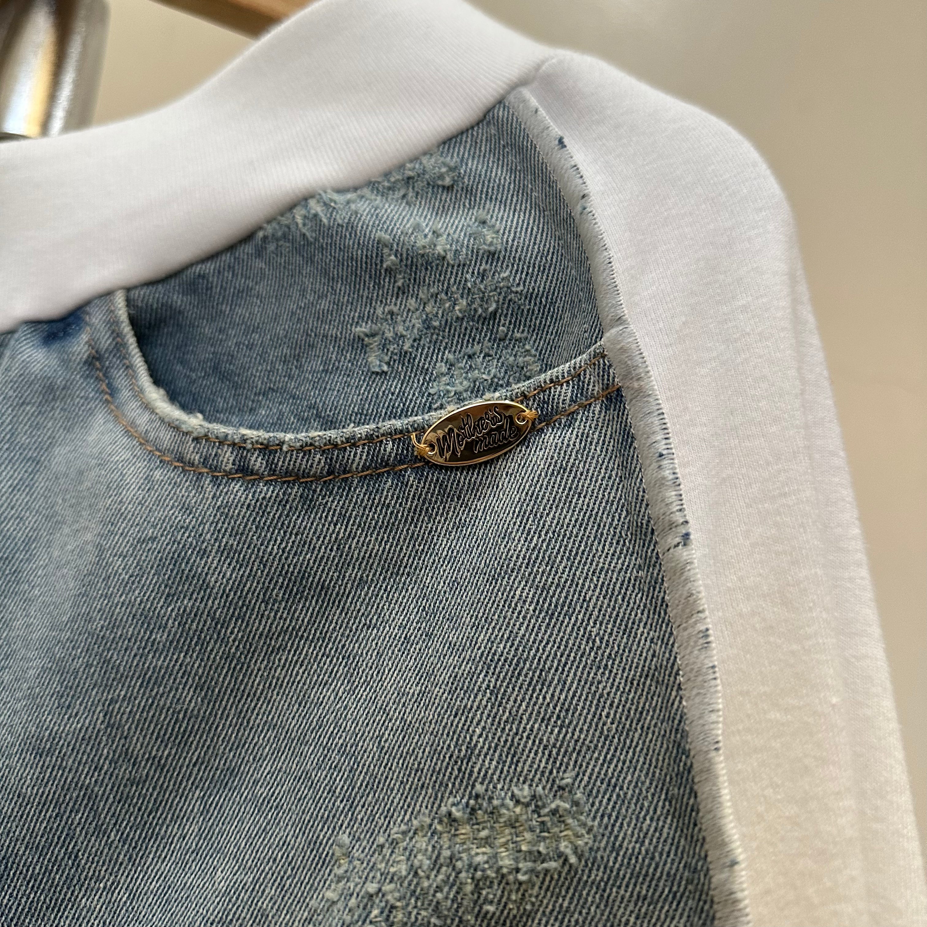 レース付きデニム