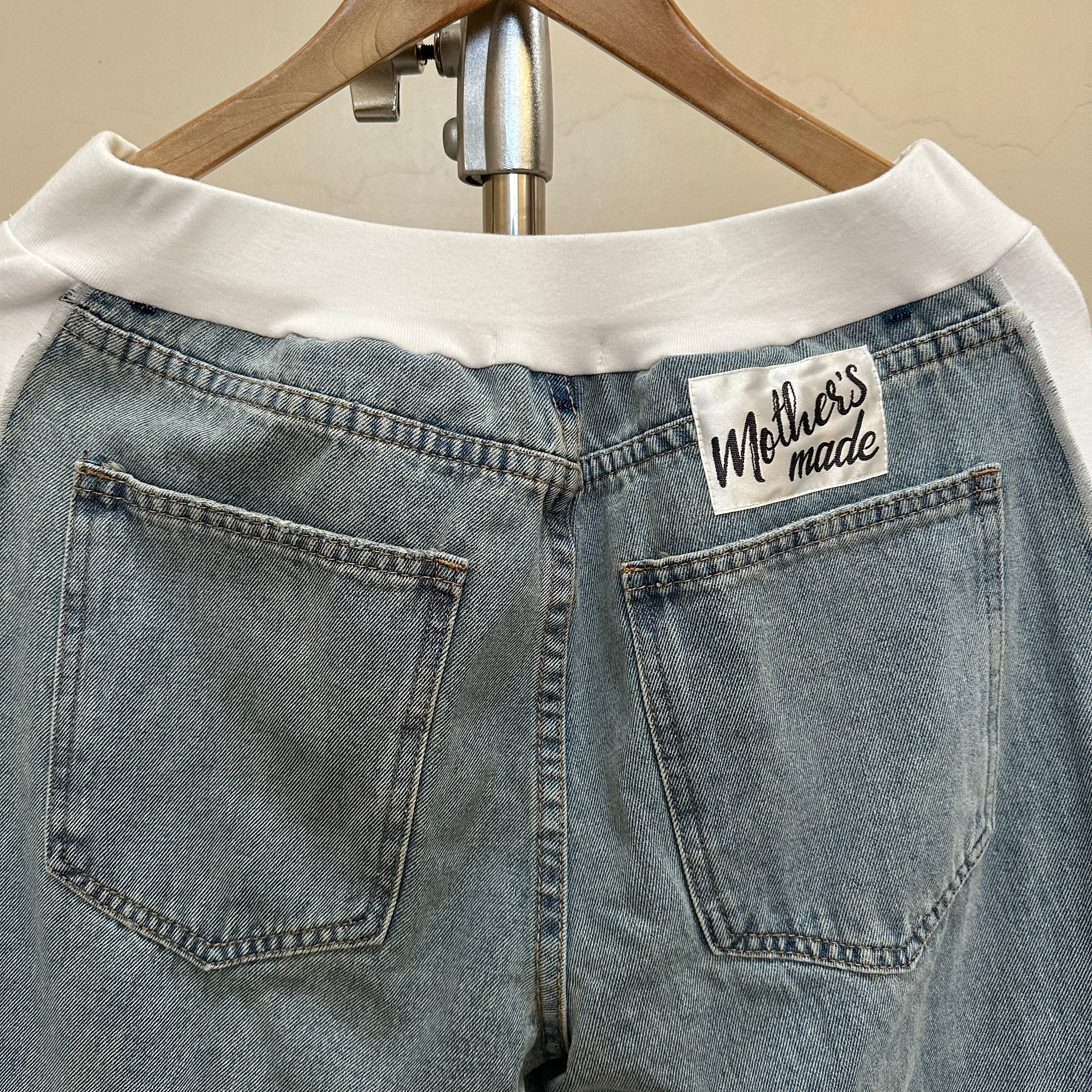 レース付きデニム