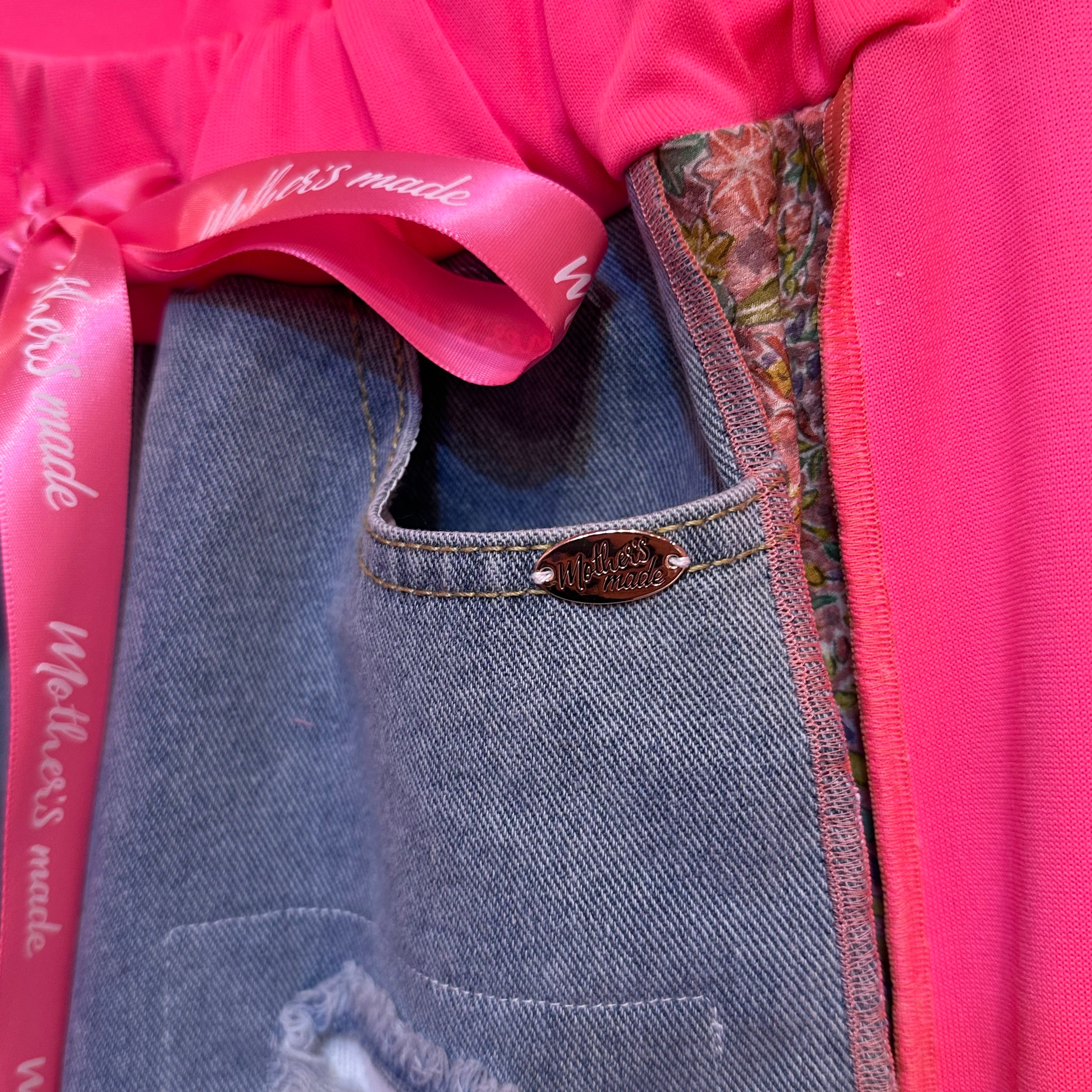 着物リメイクフリンジデニム