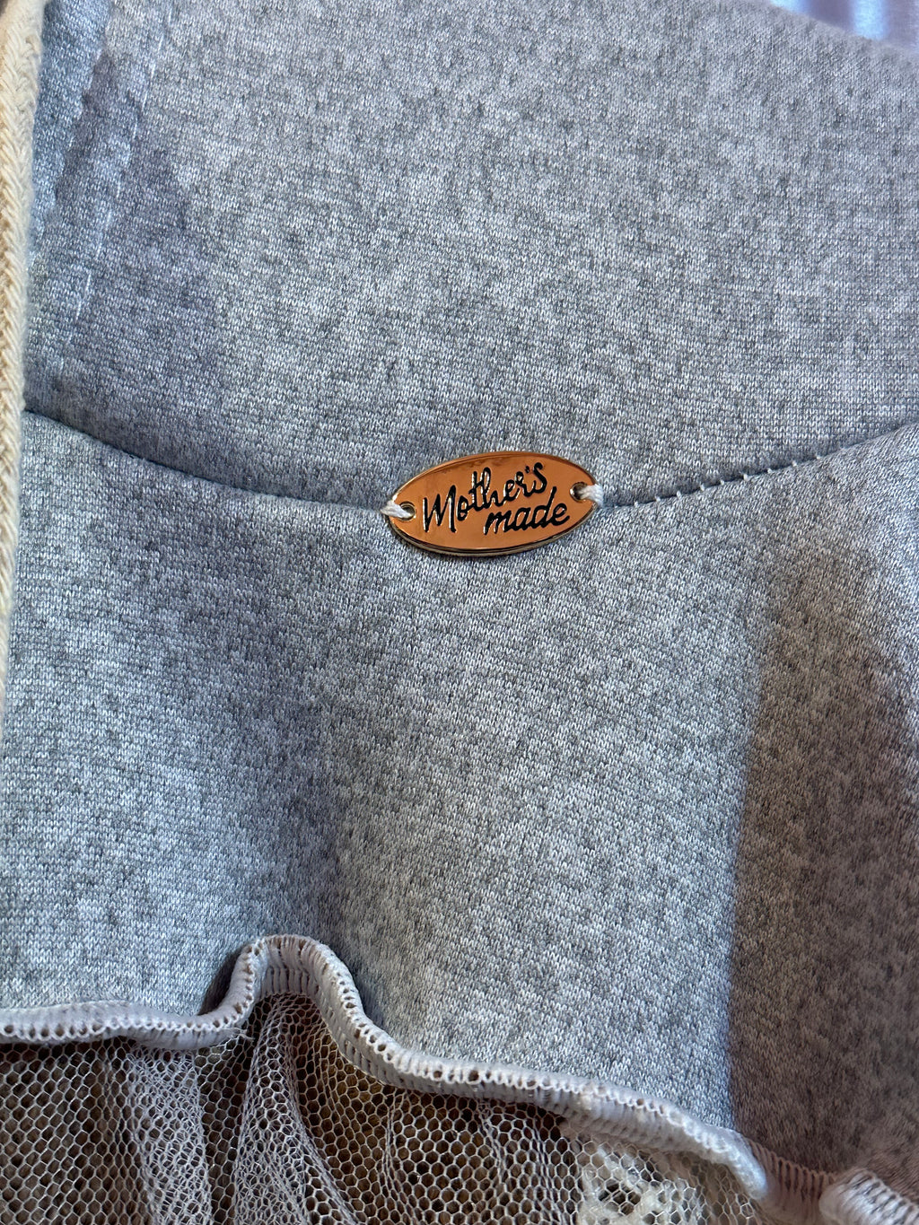 ニットパッチワークフード付きワンピース