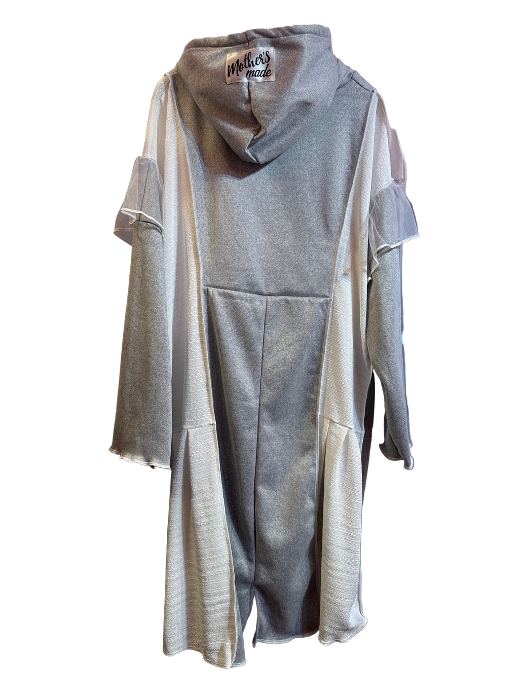 ニットパッチワークフード付きワンピース