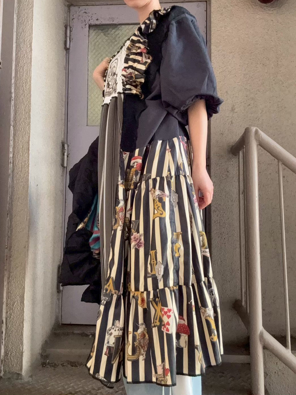 Perla nell'ostricaコラボワンピース（黒×ベージュ）