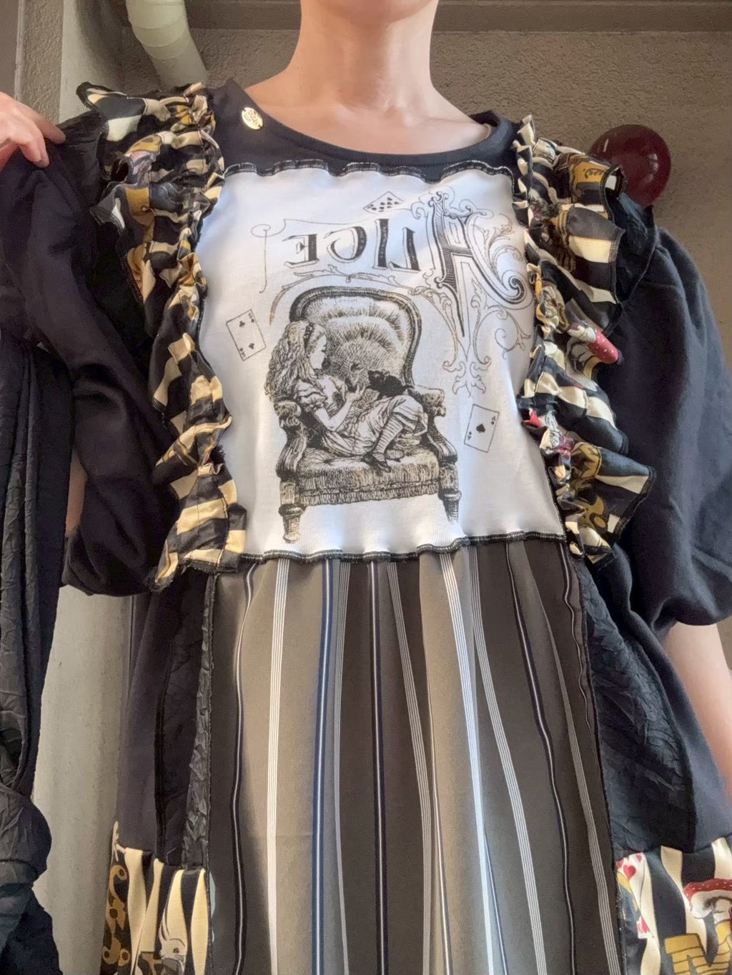 Perla nell'ostricaコラボワンピース（黒×ベージュ）