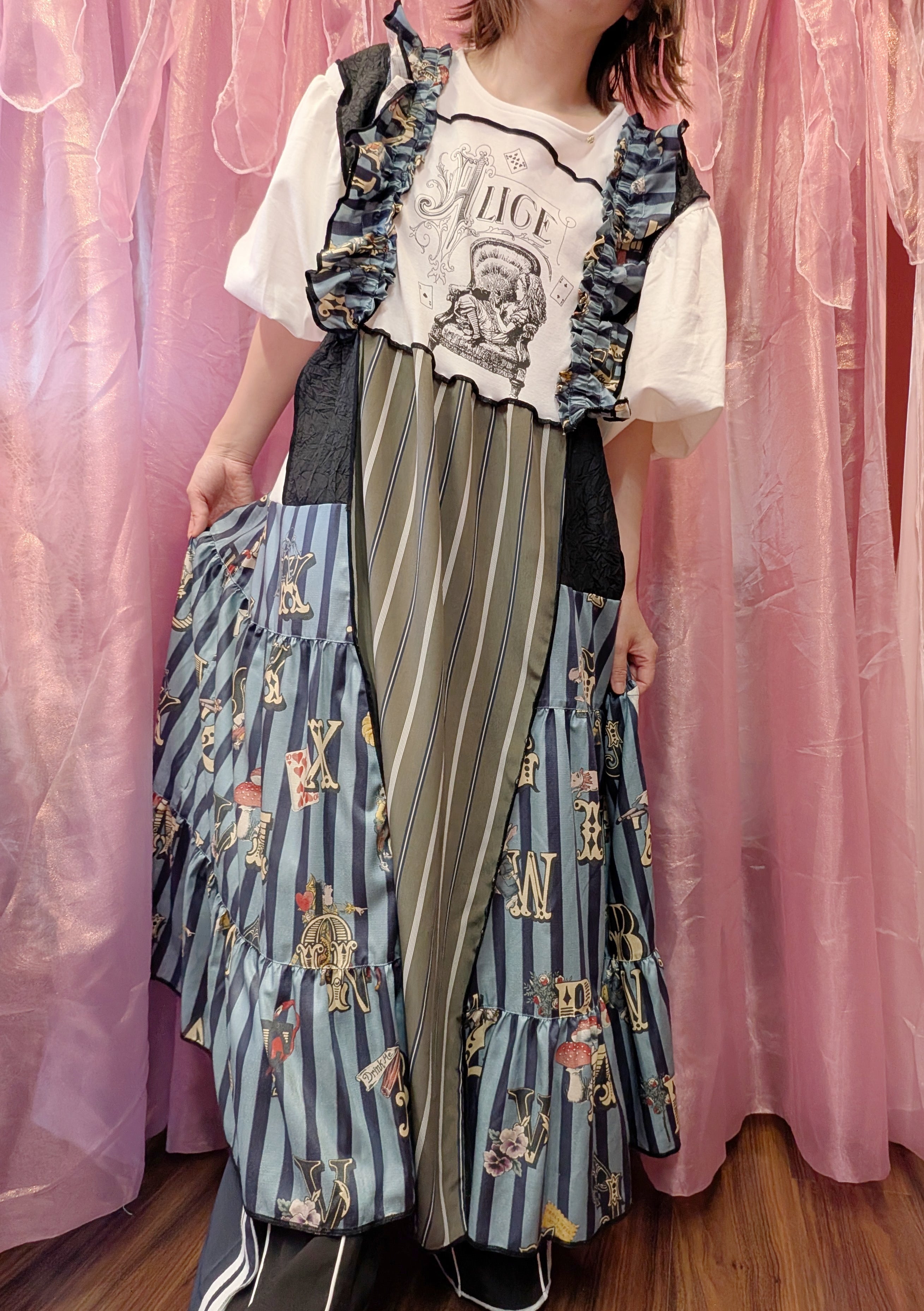 Perla nell'ostricaコラボワンピース（ブルー×ネイビー）