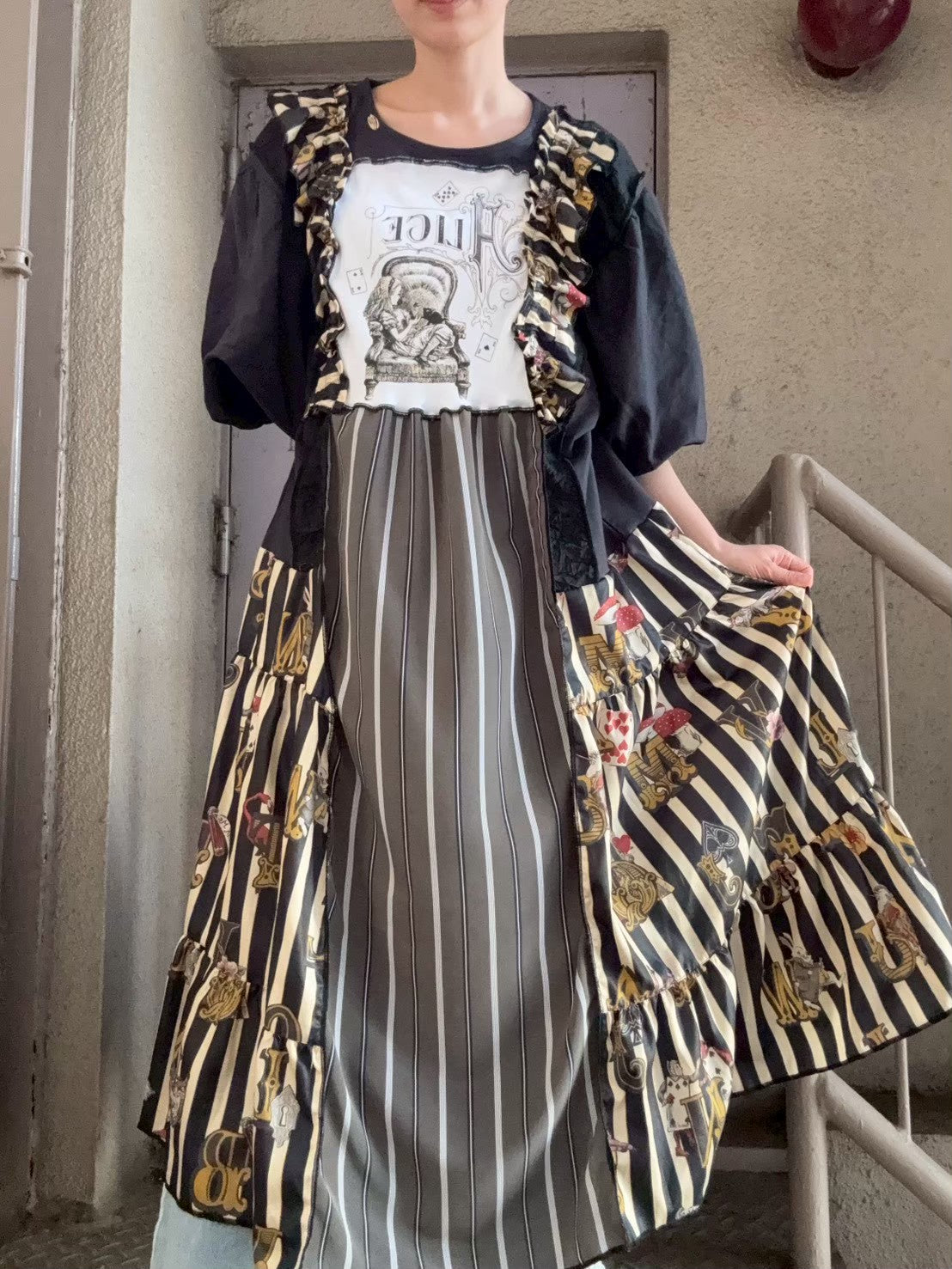 Perla nell'ostricaコラボワンピース（黒×ベージュ）