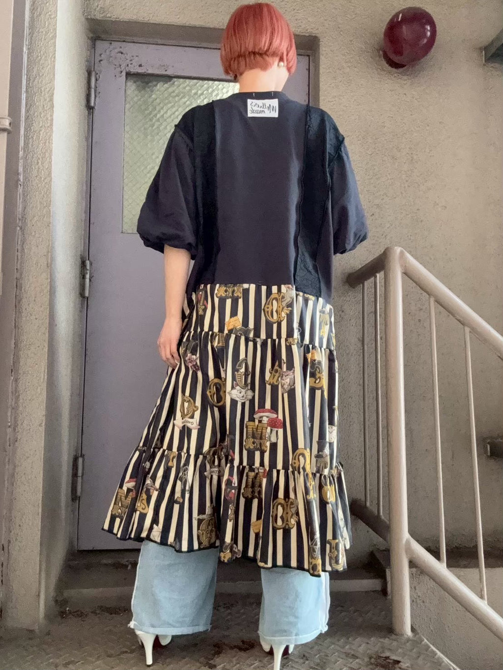 Perla nell'ostricaコラボワンピース（黒×ベージュ）